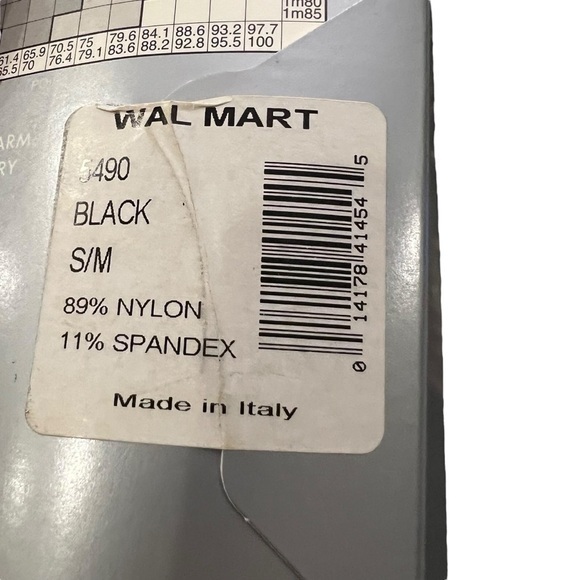 No Boundaries Fashion Tights Black Open Weave Size Small Medium Made‎ In Italy - Picture 5 of 8